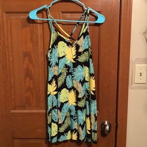 Palm printed dress
